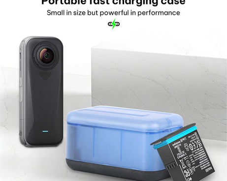 For Insta360 X4 Air Dual-Channel Battery Charger Storage Box Charging Hub With LED Indicators, For Insta360 X4 Air (Transparent)