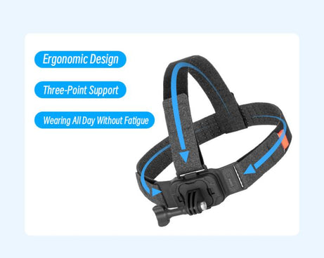 STARTRC Adjustable Head Strap Magnetic Eco-friendly Vlog POV Mount Belt for GoPro, Insta360, DJI Osmo Action and Other Action Cameras, Magnetic Vlog POV Mount Belt