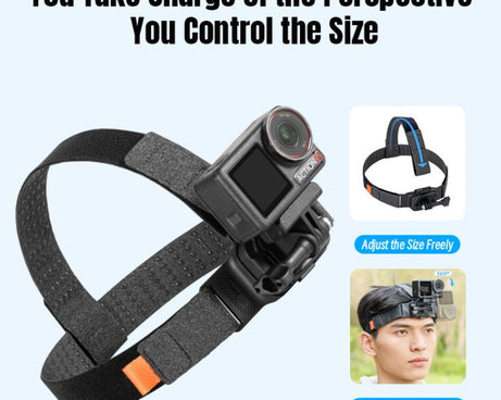 STARTRC Adjustable Head Strap Magnetic Eco-friendly Vlog POV Mount Belt for GoPro, Insta360, DJI Osmo Action and Other Action Cameras, Magnetic Vlog POV Mount Belt