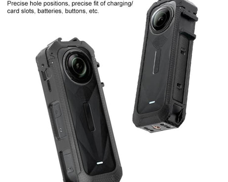 For Insta360 X5 Cold Shoe Carbon Fiber Texture ABS Plastic Protective Frame