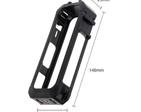 For Insta360 X5 Cold Shoe Carbon Fiber Texture ABS Plastic Protective Frame