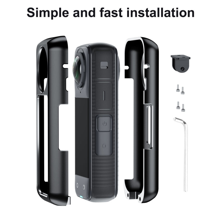 For Insta360 X4 Aluminum Alloy Metal Protective Cage Housing Frame