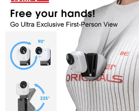 For Insta360 GO Ultra STARTRC Magnetic Clip Mount Multi-Angle Hands-Free POV Clip, Magnetic Clip