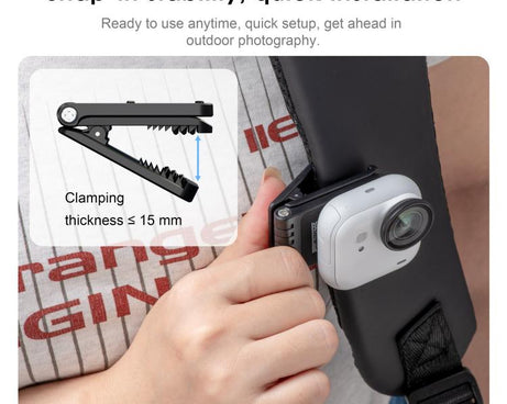 For Insta360 GO Ultra STARTRC Magnetic Clip Mount Multi-Angle Hands-Free POV Clip, Magnetic Clip