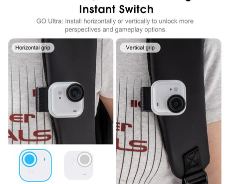 For Insta360 GO Ultra STARTRC Magnetic Clip Mount Multi-Angle Hands-Free POV Clip, Magnetic Clip