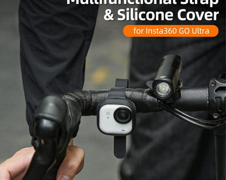 For Insta360 GO Ultra Sunnylife Expansion Band Strap Silicone Protective Cover Wristband Backpack Bicycle Stripe Cat Collar