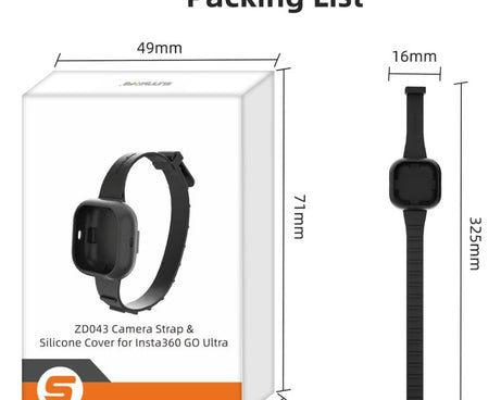 For Insta360 GO Ultra Sunnylife Expansion Band Strap Silicone Protective Cover Wristband Backpack Bicycle Stripe Cat Collar
