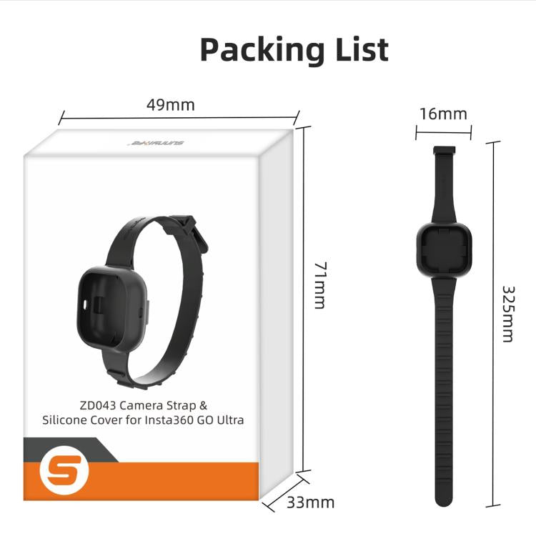 For Insta360 GO Ultra Sunnylife Expansion Band Strap Silicone Protective Cover Wristband Backpack Bicycle Stripe Cat Collar