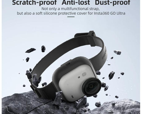 For Insta360 GO Ultra Sunnylife Expansion Band Strap Silicone Protective Cover Wristband Backpack Bicycle Stripe Cat Collar