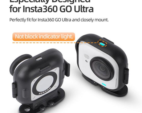 For Insta360 GO Ultra Sunnylife Foldable Vertical-Horizontal Adapter Mount Protective Frame Mounting Brackets Housing Cover