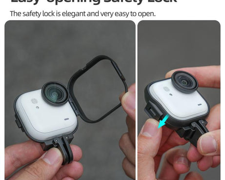 For Insta360 GO Ultra Sunnylife Foldable Vertical-Horizontal Adapter Mount Protective Frame Mounting Brackets Housing Cover