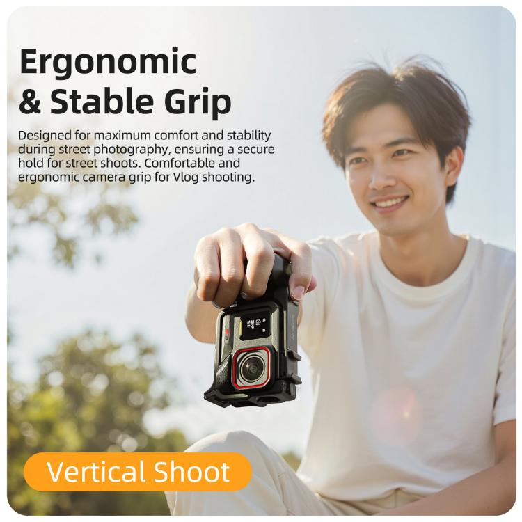 Sunnylife Street Photography Handle Ergonomic Hand Grip Quick Release Shutter Handle for Insta360 Ace Pro 2 / 1