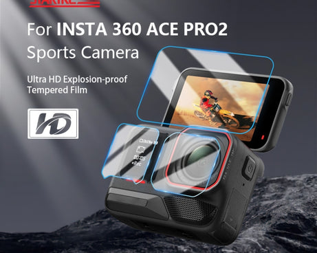 For Insta360 Ace Pro 2 STARTRC 2 Sets 3 in 1 Rear & Front  Screen + Lens Tempered Glass Film, For Insta360 Ace Pro 2
