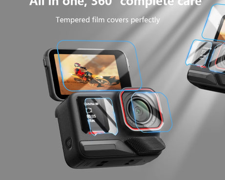 For Insta360 Ace Pro 2 STARTRC 2 Sets 3 in 1 Rear & Front  Screen + Lens Tempered Glass Film, For Insta360 Ace Pro 2