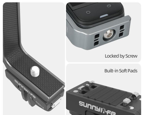 For Insta360 X5 / X4 Sunnylife L-Type Vertical-Horizontal Magnetic Mount with DZ015 Magnetic Adapter Quick Release Mount Adapter Stand