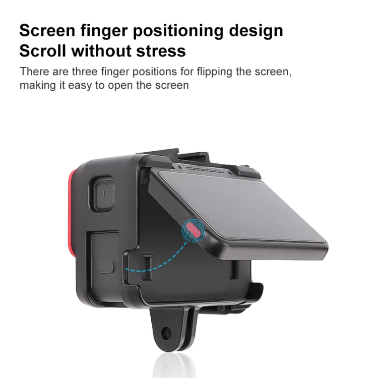 For Insta360 Ace / Ace Pro PC Cage Expansion Adapter Frame with Dual Cold Shoe Bases