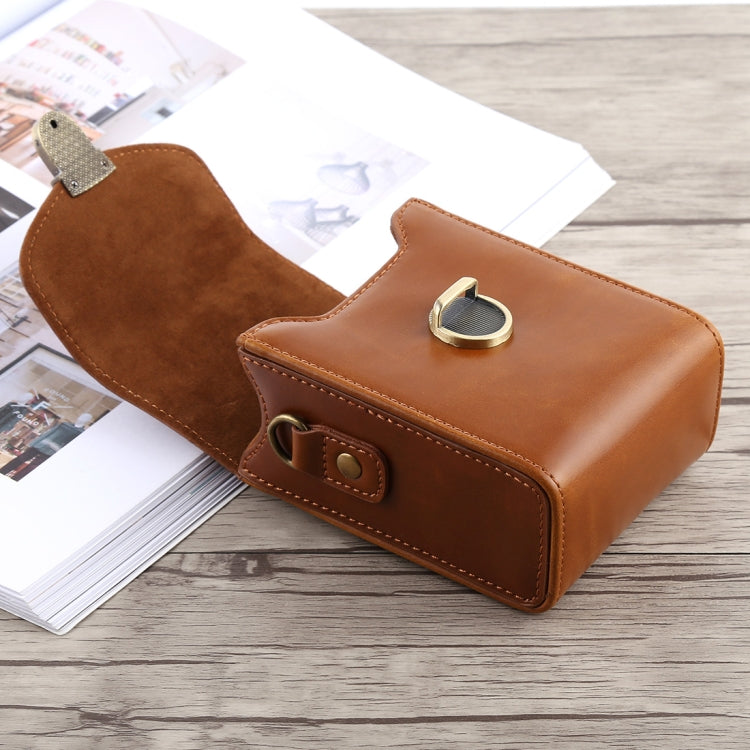 Full Body Camera Buckle Lock PU Leather Case Bag with Hand Strap & Neck Strap for Canon G7X II / G9X Mark II, Sony RX100 / M2, For RX100, For G7X II