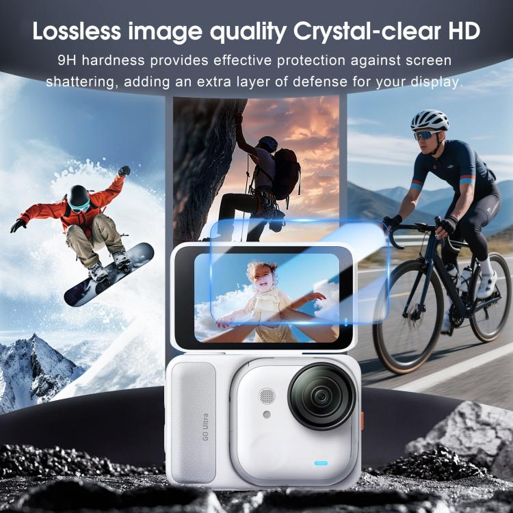 For Insta360 GO Ultra 2pcs STARTRC Screen Tempered Gass Film, STARTRC