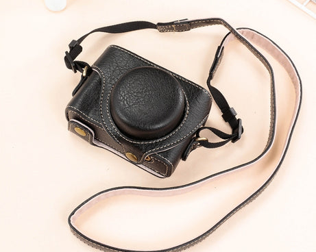 For Sony ZV-1F / ZV1M2 Full Body Camera PU Leather Case Bag with Strap, For Sony ZV-1F / ZV1M2