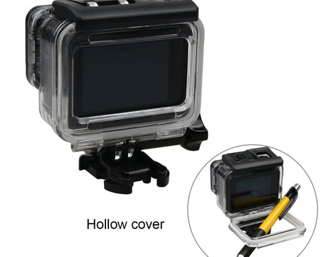 For GoPro HERO6 /5 Waterproof Housing Protective Case + Hollow Back Cover with Buckle Basic Mount & Screw, Waterproof Housing