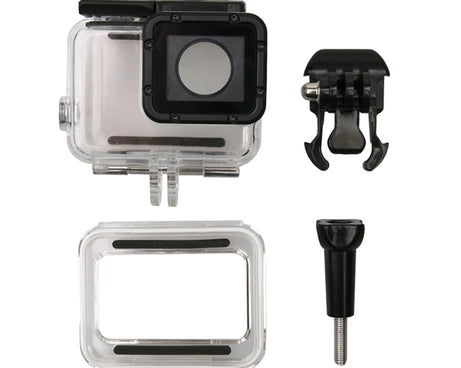 For GoPro HERO6 /5 Waterproof Housing Protective Case + Hollow Back Cover with Buckle Basic Mount & Screw, Waterproof Housing