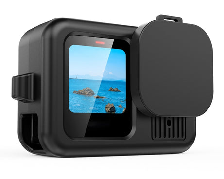 For GoPro HERO13 Black Silicone Protective Case Cover with Wrist Strap & Lens Cover, For GoPro HERO13 Black