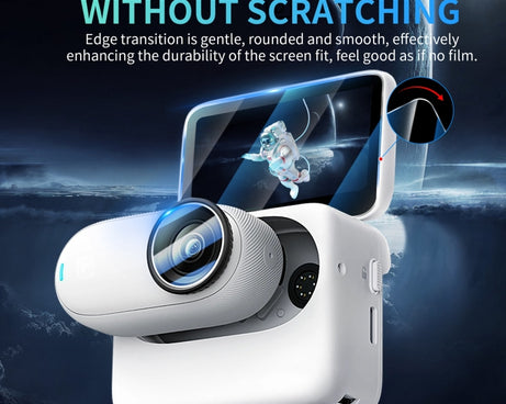 For Insta360 GO 3S STARTRC 2 in 1 2pcs Screen Tempered Glass Film and 2pcs Lens TPU Film, For Insta360 GO 3S