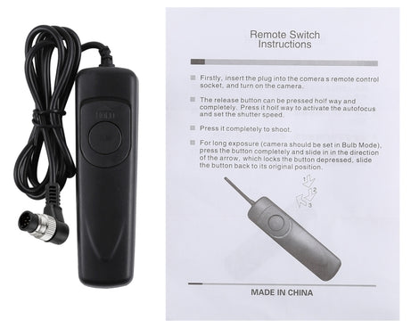Cuely MC-30 Remote Switch Shutter Release Cord for Nikon D810 / D820 / D5 / D4, MC-30