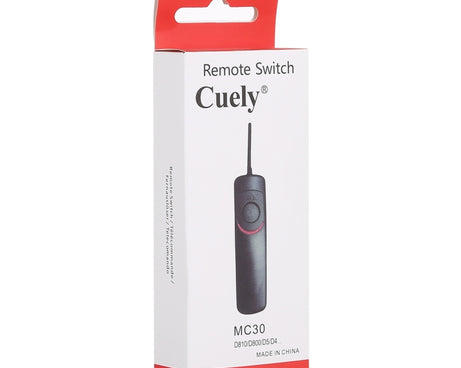 Cuely MC-30 Remote Switch Shutter Release Cord for Nikon D810 / D820 / D5 / D4, MC-30