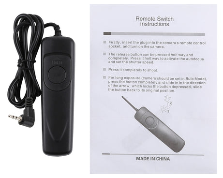 Cuely RS-60E3 Remote Switch Shutter Release Cord for Canon EOS 70D / 60D / 550D / 700D, RS-60E3