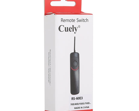 Cuely RS-60E3 Remote Switch Shutter Release Cord for Canon EOS 70D / 60D / 550D / 700D, RS-60E3