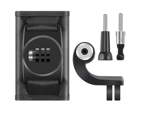 Hook and Loop Fastener Backpack Rec-Mounts Clip Clamp Mount with Screw for GoPro, Insta360, DJI and Other Action Cameras