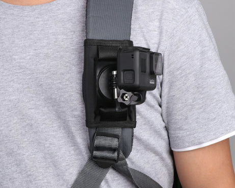 Hook and Loop Fastener Backpack Rec-Mounts Clip Clamp Mount with Screw for GoPro, Insta360, DJI and Other Action Cameras