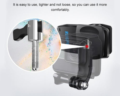 RUIGPRO 360 Degree Rotation J-Type Backpack Rec-Mounts Clip Clamp Mount with Screw for GoPro HERO9 Black / HERO8 Black /HERO7 /6 /5, DJI Osmo Action, Xiaoyi and Other Action Cameras