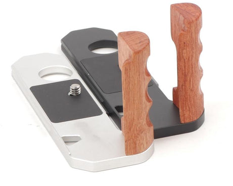 Wooden Hand Grip Arca Quick Release Plate Aluminum Alloy Base for Nikon F / FTn / FT2 / FT3
