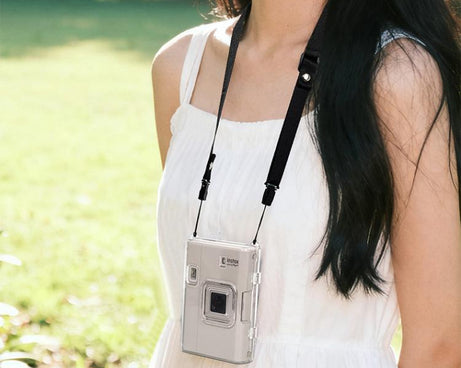 For FUJIFILM instax mini Liplay+ Protective Crystal Shell Case with Shoulder Strap, For FUJIFILM instax mini Liplay+