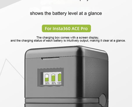 For Insta360 Ace Pro / Ace Tri-Battery Charging Box Case
