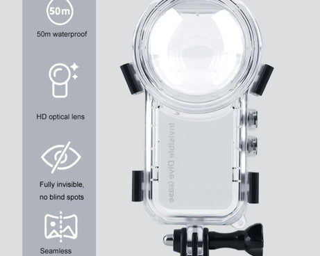 For Insta360 X3 Camera 50m Waterproof Sealed Diving Case