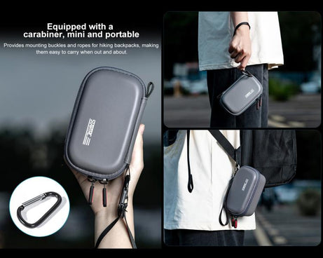 For Insta360 X4 STARTRC Camera Carry Case with Carabiner & Strap, For Insta360 X5 / X4