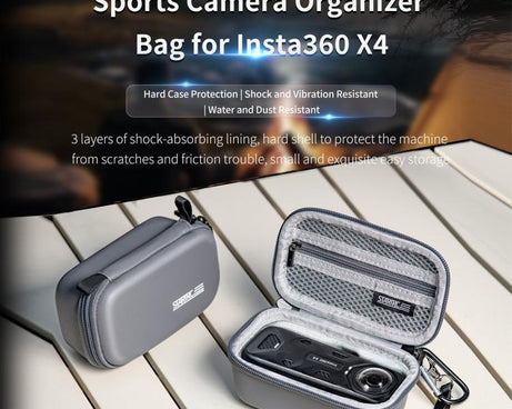 For Insta360 X4 STARTRC Camera Carry Case with Carabiner & Strap, For Insta360 X5 / X4