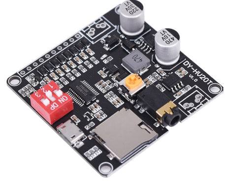 DY-HV20T 12V/24V 10W/20W Voice Playback Module MP3 Music Player UART I/O Trigger Amplifier Board Module, DY-HV20T