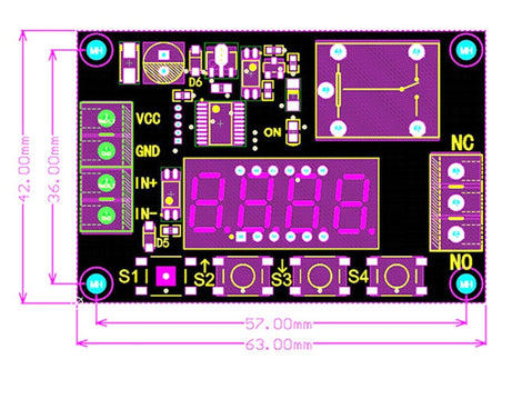 12V Time Relay Module Trigger OFF / ON Switch Cycle Timing Relay Board, 12V