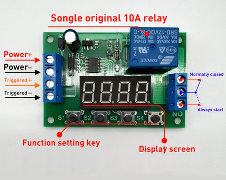 12V Time Relay Module Trigger OFF / ON Switch Cycle Timing Relay Board, 12V