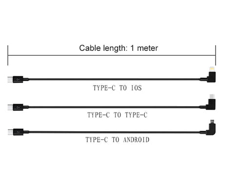 Sunnylife OP-X9208 Type-C to Type-C Cable for DJI OSMO Pocket, Length:1m, Type-C