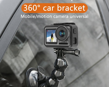 Suction Cup Jaws Flex Clamp Mount for GoPro, Insta360, DJI and Other Action Cameras