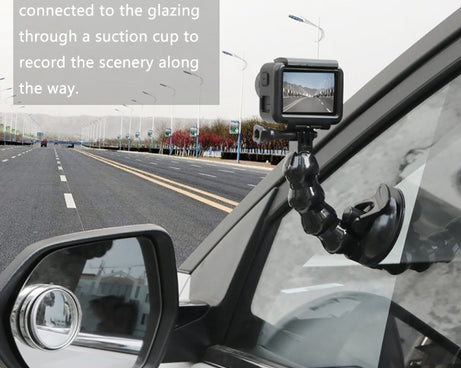 Suction Cup Jaws Flex Clamp Mount for GoPro, Insta360, DJI and Other Action Cameras