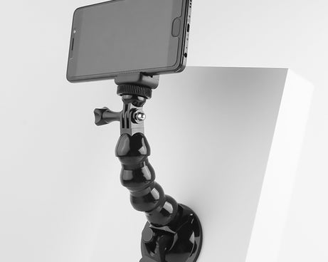Suction Cup Jaws Flex Clamp Mount for GoPro, Insta360, DJI and Other Action Cameras