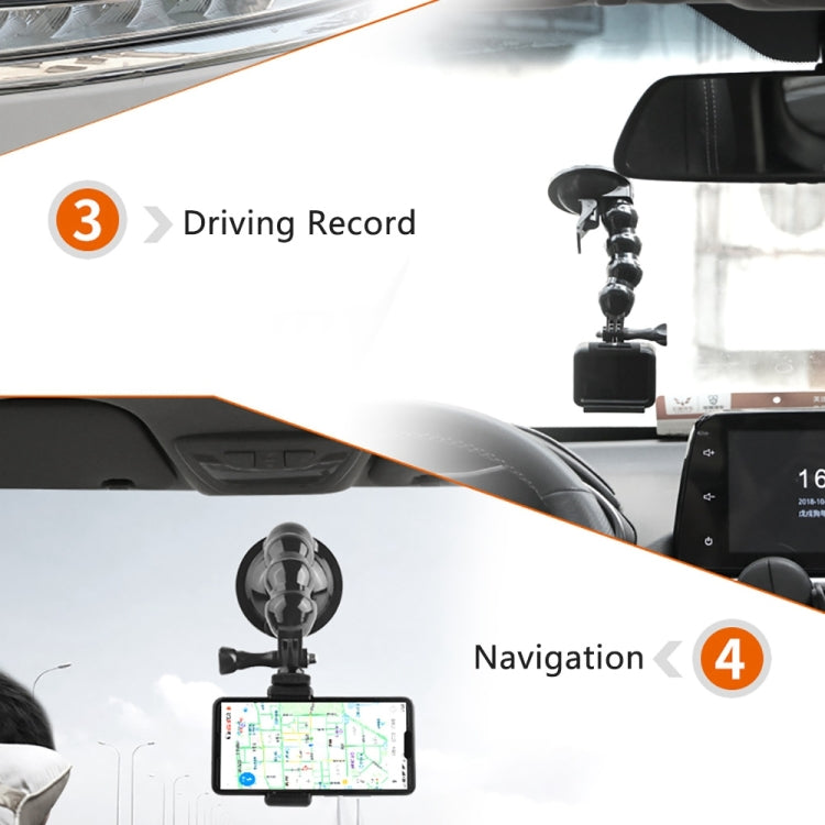 Suction Cup Jaws Flex Clamp Mount for GoPro, Insta360, DJI and Other Action Cameras