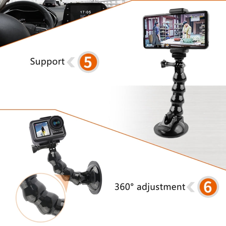 Suction Cup Jaws Flex Clamp Mount for GoPro, Insta360, DJI and Other Action Cameras