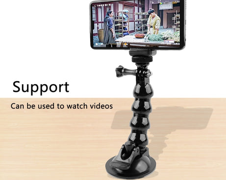 Suction Cup Jaws Flex Clamp Mount for GoPro, Insta360, DJI and Other Action Cameras